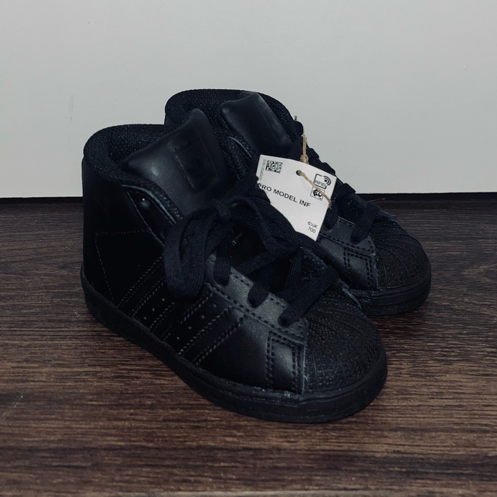 Adidas Pro Model Toddler Shoes In Black ID3140, Size 7K- NEW